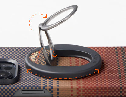 Pitaka MagEZ Grip 3 MagSafe phone ring holder aramid fiber dual-ring stand 5.9mm thin Qatar