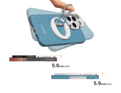 Pitaka MagEZ Grip 3 MagSafe phone ring holder aramid fiber dual-ring stand 5.9mm thin Qatar