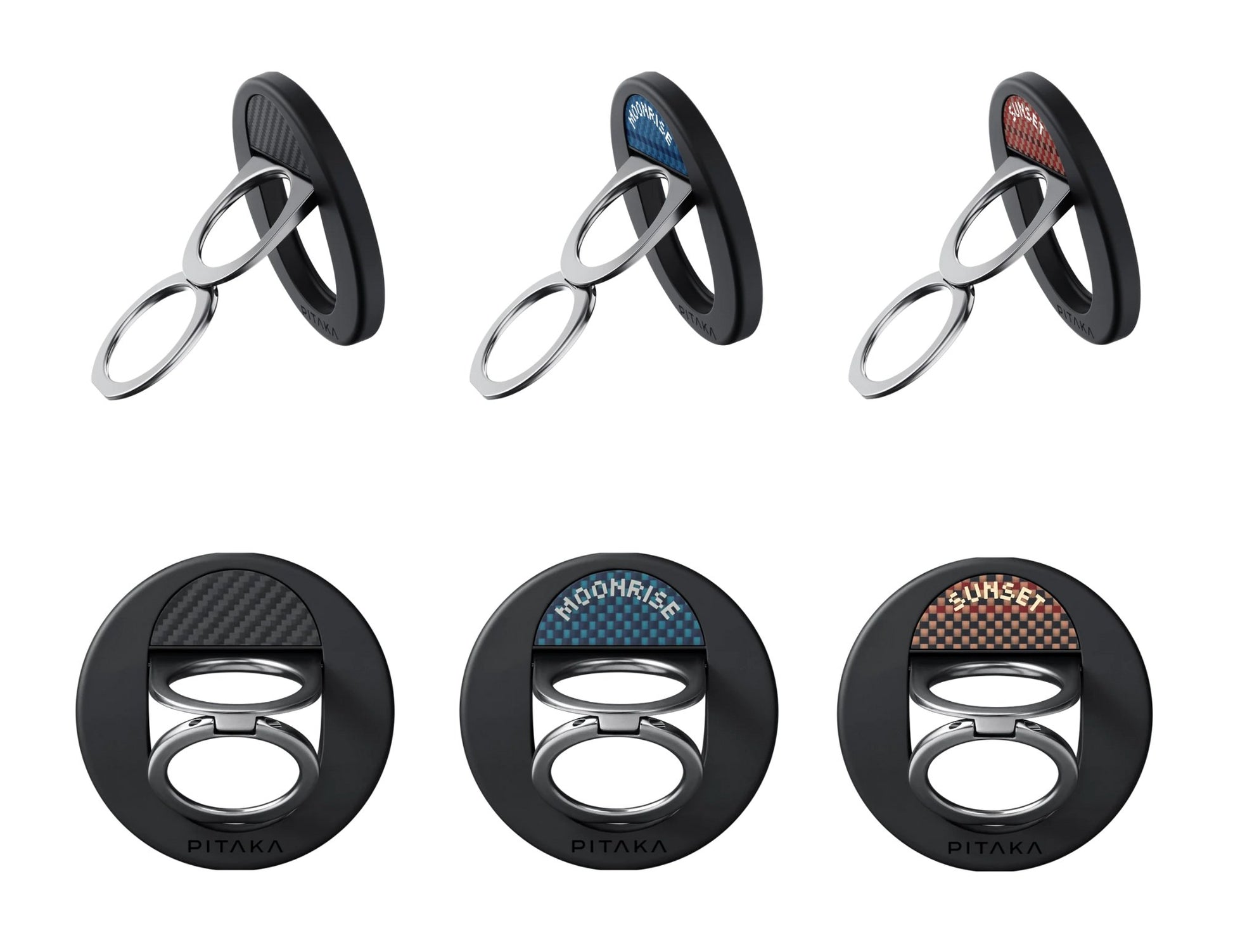 Pitaka MagEZ Grip 3 MagSafe phone ring holder aramid fiber dual-ring stand 5.9mm thin Qatar
