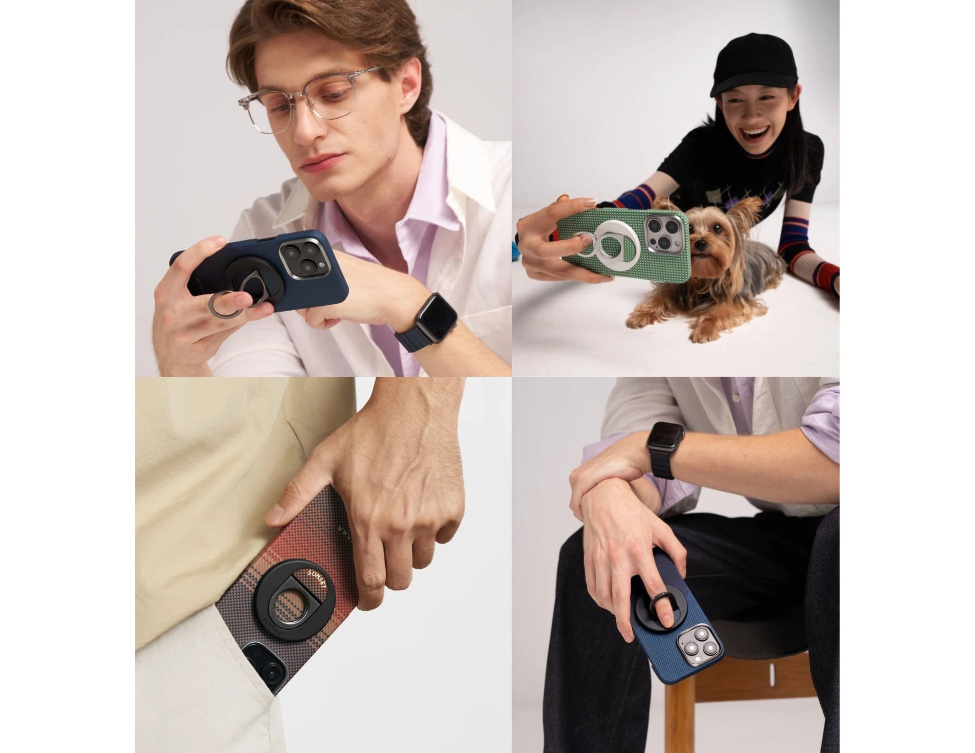PITAKA MagEZ Grip 3 MagSafe phone ring holder with stand and aramid fiber design Qatar