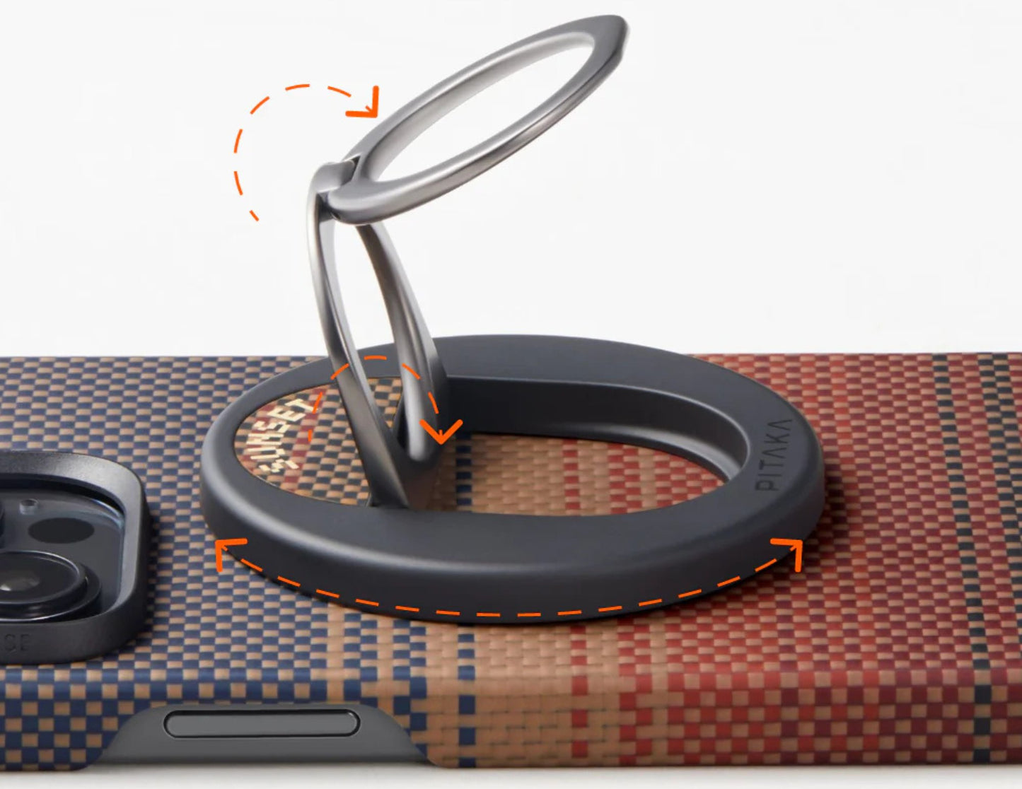 PITAKA MagEZ Grip 3 MagSafe phone ring holder with stand and aramid fiber design Qatar