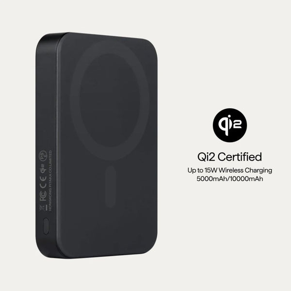 PITAKA Aramid Magnetic Power Bank Qi2 10000mAh Black Grey 15W wireless charging Qatar