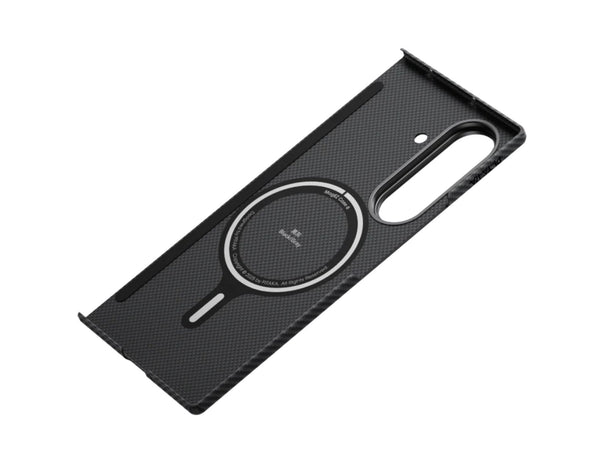Pitaka Ultra-Slim aramid fiber case for Samsung Galaxy Z Flip 7 Black/Grey, MagSafe compatible, featherlight, scratch-resistant, at Thabthaba Store Qatar