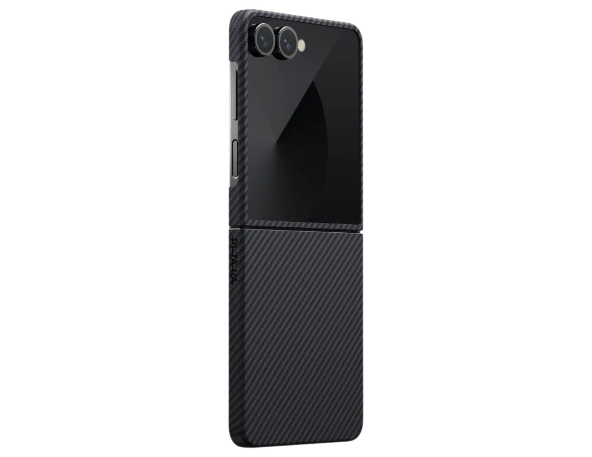 Pitaka Ultra-Slim aramid fiber case for Samsung Galaxy Z Flip 7 Black/Grey, MagSafe compatible, featherlight, scratch-resistant, at Thabthaba Store Qatar