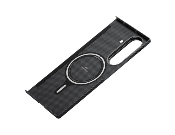 Pitaka Ultra-Slim aramid fiber case for Samsung Galaxy Z Fold 7 Black/Grey, MagSafe compatible, featherlight minimalist, at Thabthaba Store Qatar