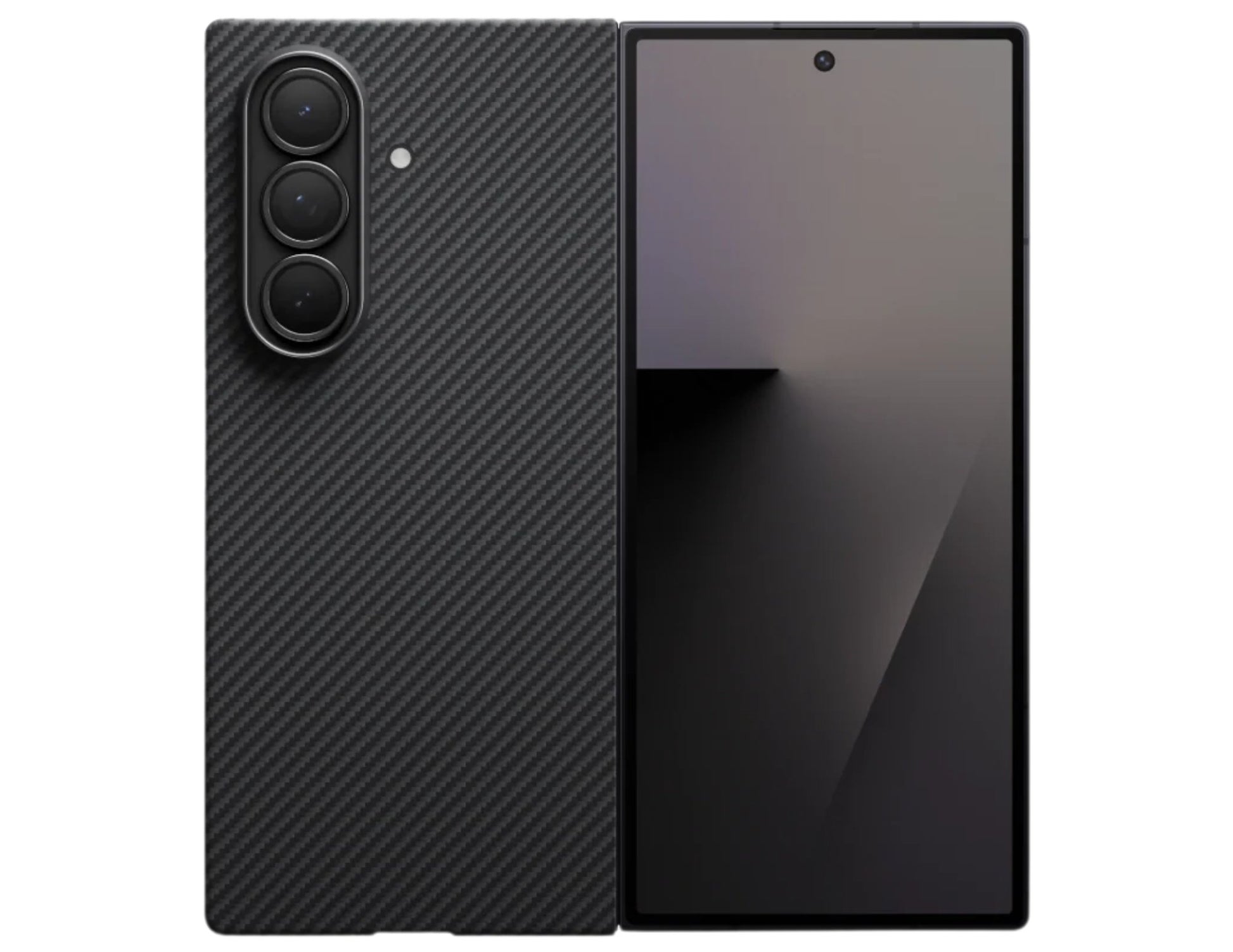 Pitaka Ultra-Slim aramid fiber case for Samsung Galaxy Z Fold 7 Black/Grey, MagSafe compatible, featherlight minimalist, at Thabthaba Store Qatar