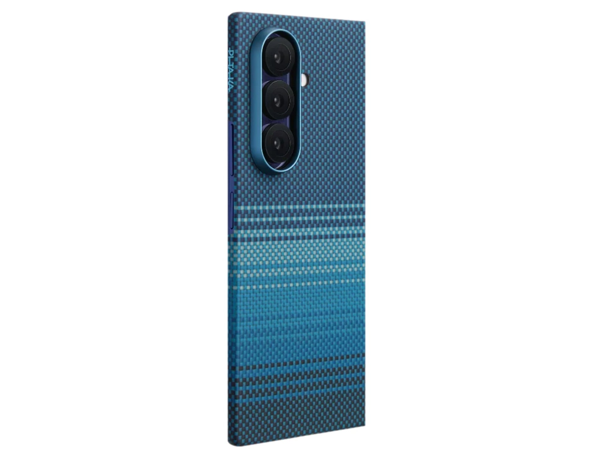 Pitaka Ultra Slim Rear Case for Samsung Galaxy Z Fold 7 with Fusion Weaving aramid fiber, MagSafe compatible, shown in Sunset and Moonrise colors, at Thabthaba Store Qatar
