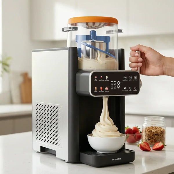 Porodo Lifestyle Frappé ice cream and slushie maker with 7 preset modes Black and Orange Qatar