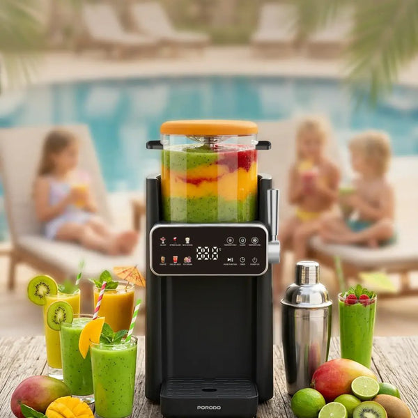 Porodo Lifestyle Frappé ice cream and slushie maker with 7 preset modes Black and Orange Qatar