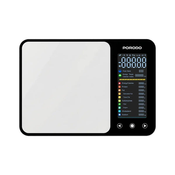 Porodo Kalio smart food kitchen scale silver Bluetooth nutritional calculator 5kg Qatar