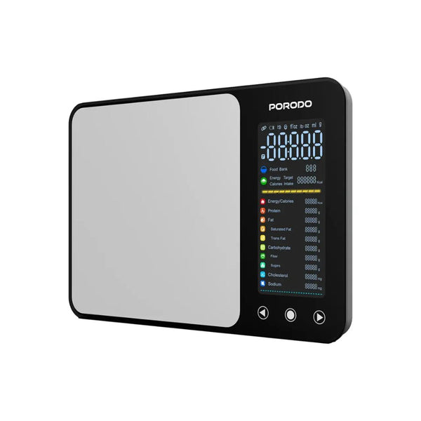 Porodo Kalio smart food kitchen scale silver Bluetooth nutritional calculator 5kg Qatar