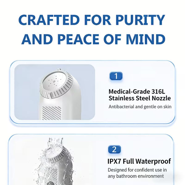 Portable Electric Bidet 400ml USB Rechargeable Personal Hygiene Sprayer IPX7 Waterproof Qatar