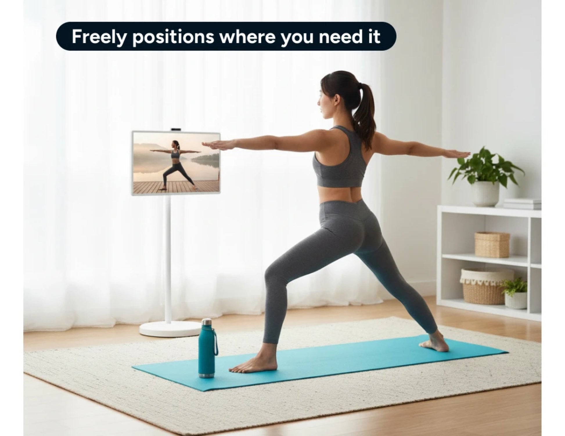 Portable 32 inch touchscreen smart TV M01 Android 15 with stand Qatar