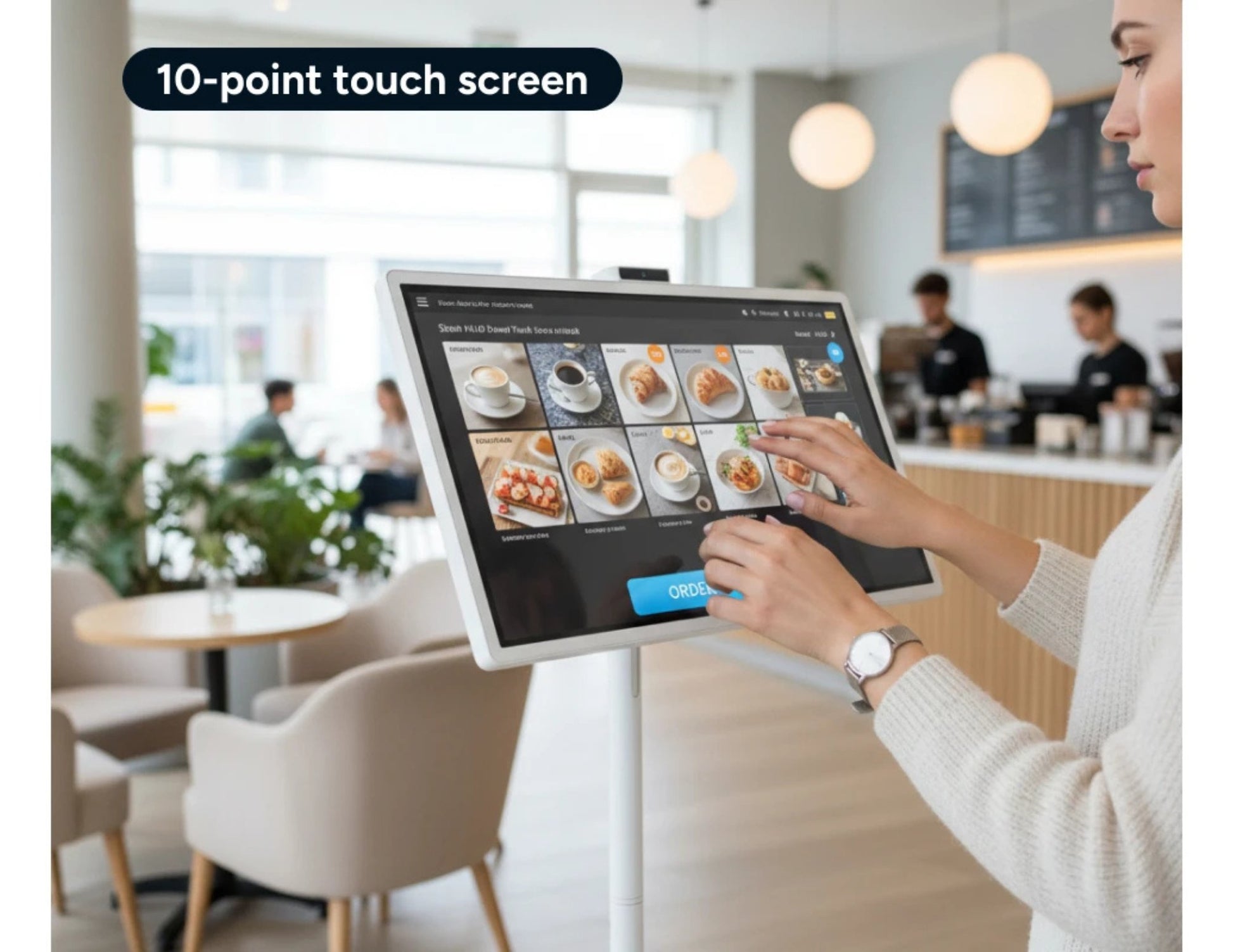 Portable 32 inch touchscreen smart TV M01 Android 15 with stand Qatar