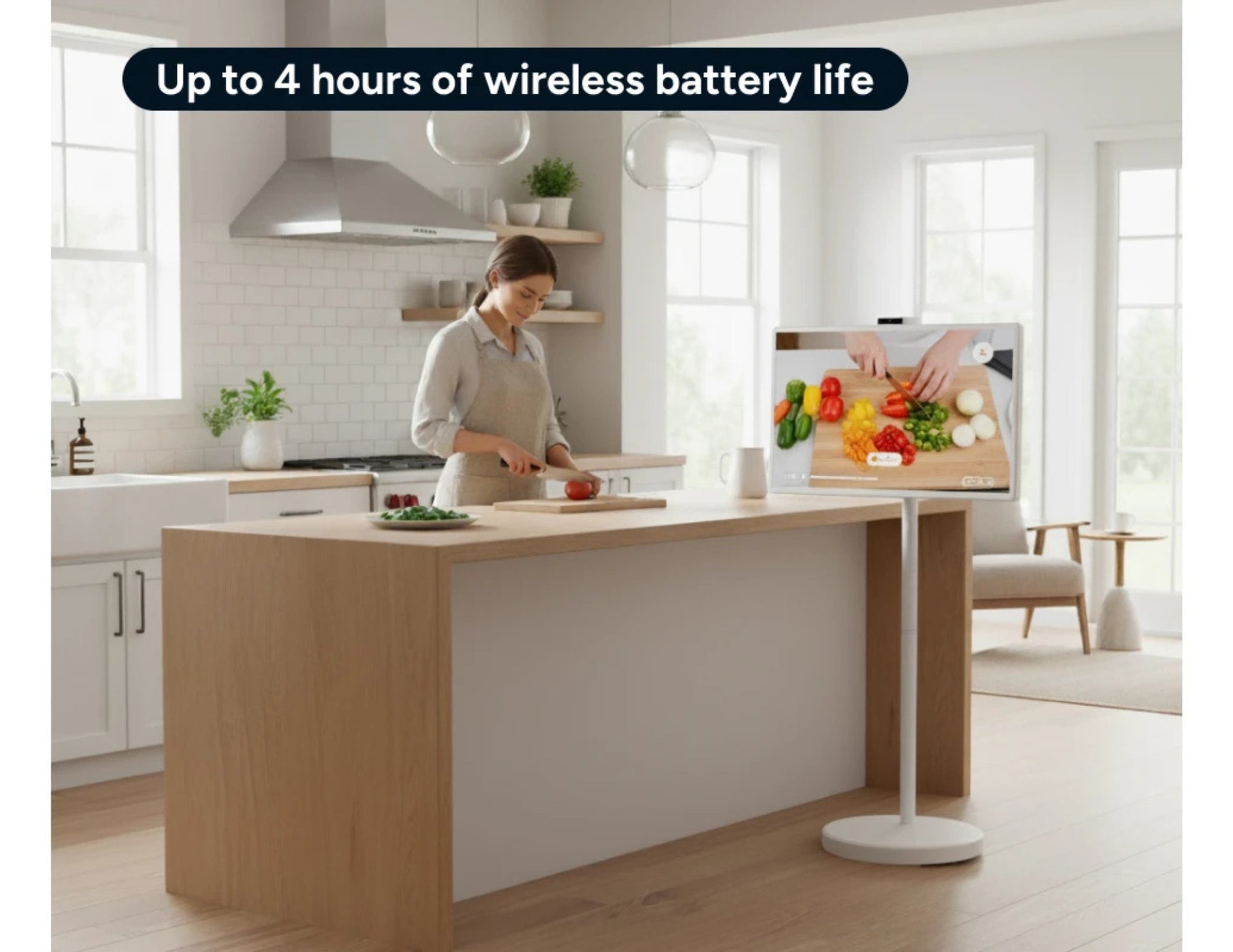 Portable 32 inch touchscreen smart TV M01 Android 15 with stand Qatar