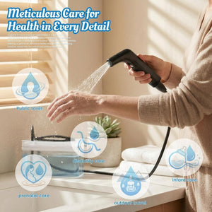 Portable USB Rechargeable Travel Bidet Sprayer 2.3L IPX6 Black Qatar