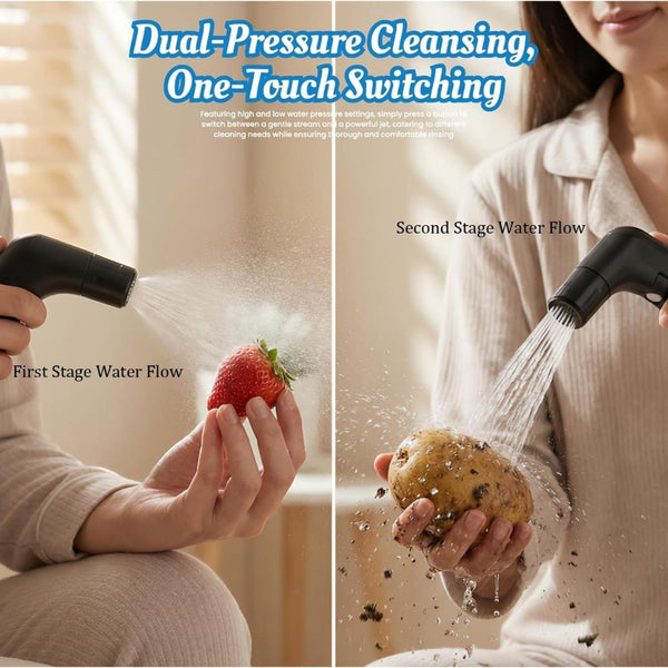 Portable USB Rechargeable Travel Bidet Sprayer 2.3L IPX6 Black Qatar