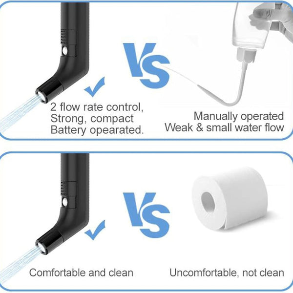 Portable USB Rechargeable Travel Bidet Sprayer 2.3L IPX6 Black Qatar