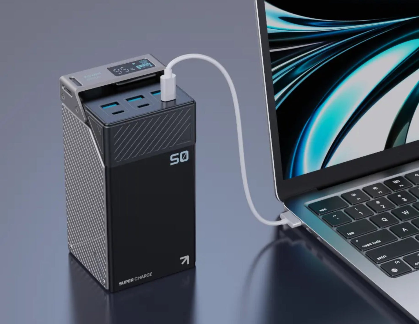 Powerology 50000mAh 65W power bank black Qatar