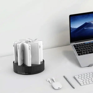 Powerology 8-in-1 10000mAh power bank charging station with wireless charging White Qatar