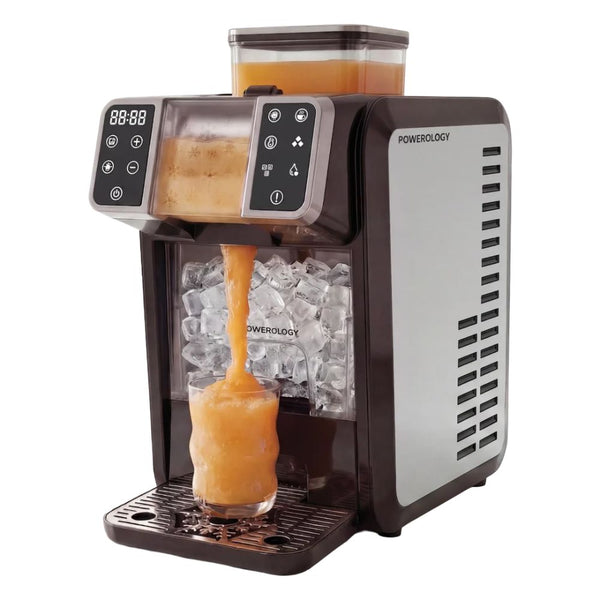 Powerology Alaska 2-in-1 Ice and Snow Maker PWSC6201BK Black with three ice textures and fast ice production in Qatar