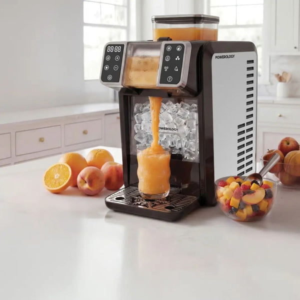 Powerology Alaska 2-in-1 Ice and Snow Maker PWSC6201BK Black with three ice textures and fast ice production in Qatar