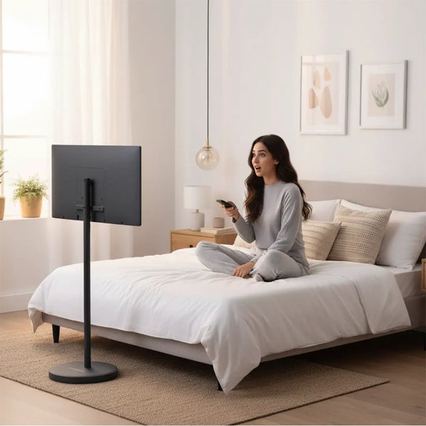 Powerology Banf 32 inch portable smart monitor with touchscreen Android 15 and 38400mAh battery Gray Qatar