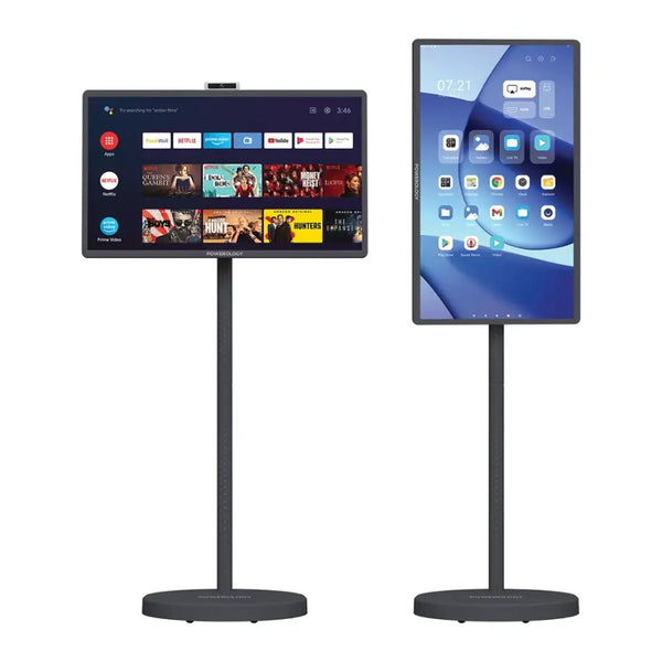 Powerology Banf 32 inch portable smart monitor with touchscreen Android 15 and 38400mAh battery Gray Qatar