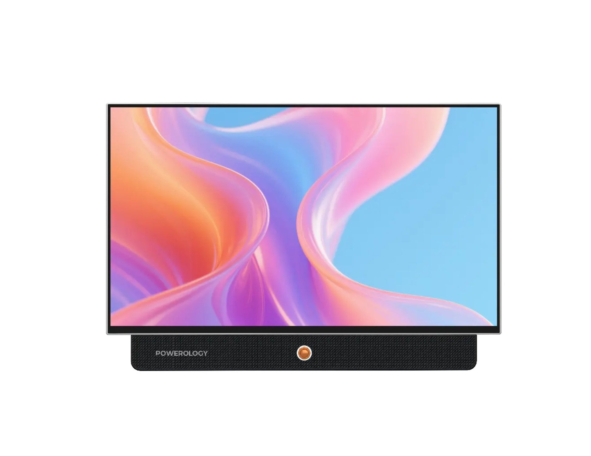 Powerology TouchVision Pro 27-inch portable smart touch display with Android 15 and Full HD screen.