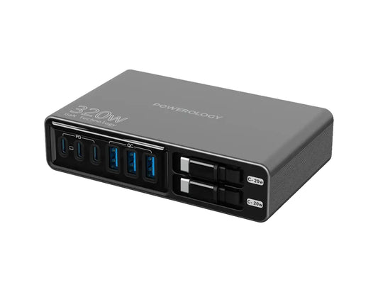 Powerology Univo Charging Station PD 100W black 320W GaN desktop charging station