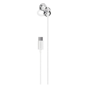 Powerology Voro single-sided USB-C wired clip-on earphone with microphone White Qatar
