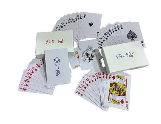 QTR standard playing cards deck with custom backs and classic suits, Thabthaba Store Qatar