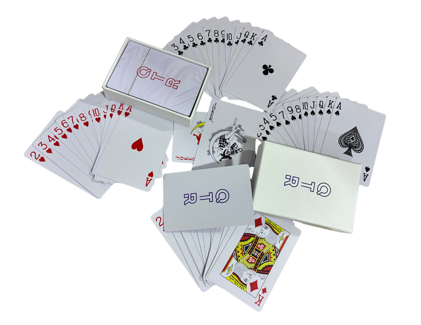 QTR standard playing cards deck with custom backs and classic suits, Thabthaba Store Qatar