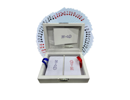 QTR VIP playing cards gift box with storage case, notepad and pen, Thabthaba Store Qatar