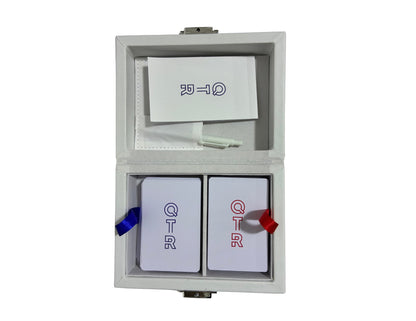 QTR VIP playing cards gift box with storage case, notepad and pen, Thabthaba Store Qatar