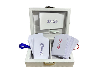 QTR VIP playing cards gift box with storage case, notepad and pen, Thabthaba Store Qatar