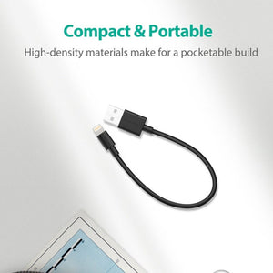 RAVPower RP-CB029 0.2m USB-A to Lightning cable with compact design for power banks Black Qatar