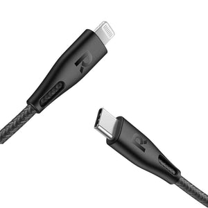 RAVPower RP-CB1003BLK 0.3m USB-C to Lightning cable with PD fast charging and nylon braid Black Qatar