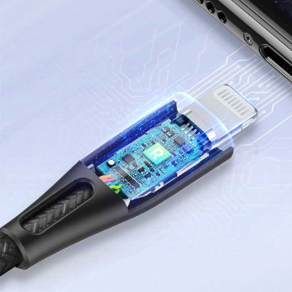 RAVPower RP-CB1003BLK 0.3m USB-C to Lightning cable with PD fast charging and nylon braid Black Qatar