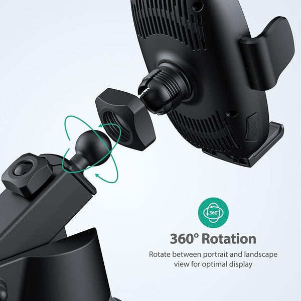 RAVPower RP-SH014 wireless charging car holder with 10W Qi charger and clip mount Qatar