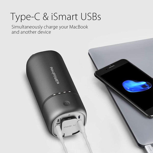 RAVPower Xtreme Series RP-PB105 20100mAh 65W AC portable power bank with USB-C and iSmart USB Qatar