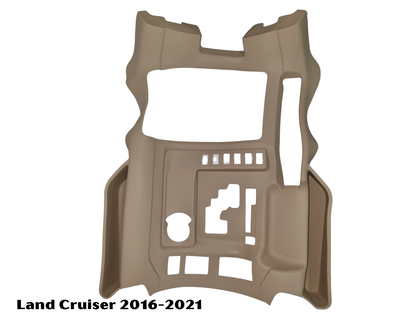 Rubber console storage box cover in beige for Land Cruiser (2016–2021).