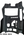  Rubber console storage box cover in black for Land Cruiser (2016–2021).