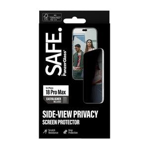 SAFE. by PanzerGlass Ultra-Wide Fit privacy screen protector for iPhone 18 Pro Max with 60% recycled glass and EasyAligner Qatar