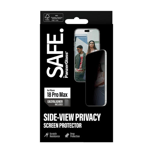 SAFE. by PanzerGlass Ultra-Wide Fit privacy screen protector for iPhone 18 Pro Max with 60% recycled glass and EasyAligner Qatar