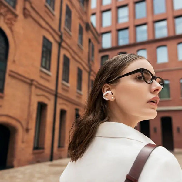 Shokz OpenDots 2 open ear earbuds Pearl White with Dolby Audio and 40-hour battery Qatar