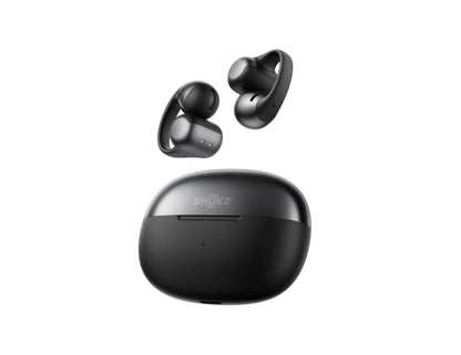 Shokz OpenDots ONE open-ear true wireless earbuds with Dolby Audio and clip-on design.