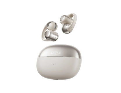 Shokz OpenDots ONE open-ear true wireless earbuds with Dolby Audio and clip-on design.