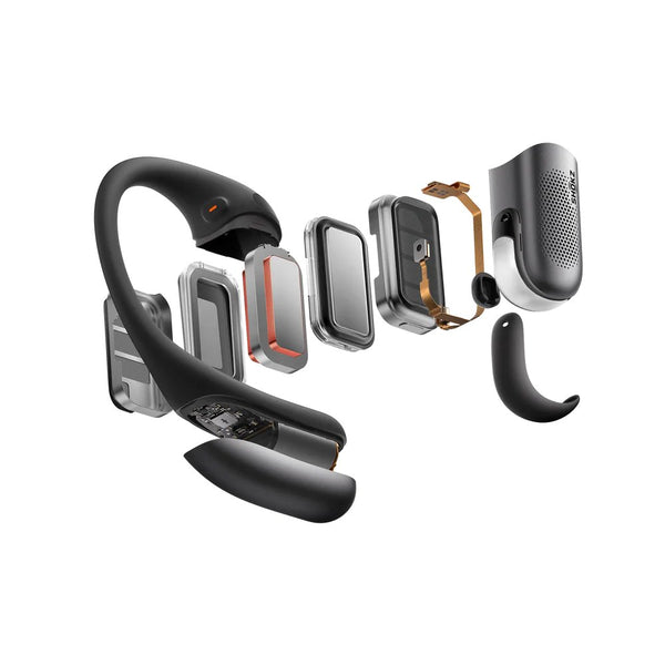 Shokz OpenFit Pro open-ear wireless earbuds with AI call clarity Black Qatar