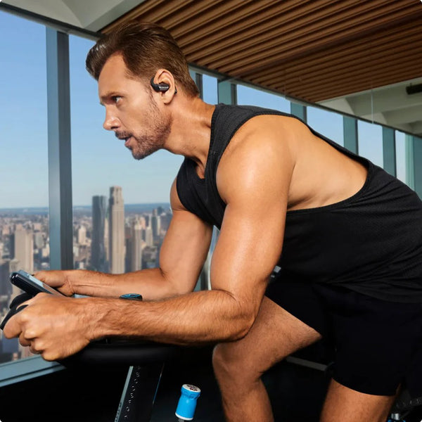 Shokz OpenFit Pro open-ear wireless earbuds with AI call clarity Black Qatar